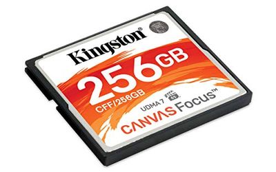 Kingston CF Canvas Focus Compact Flash Memory Card 256GB High Performance for DSLR and Professional Photography Cameras (CFF/256GB) $68.01 (Reg $73.37)