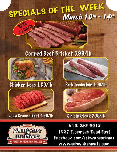Schwab's & Primo's Flyer March 10 to 14