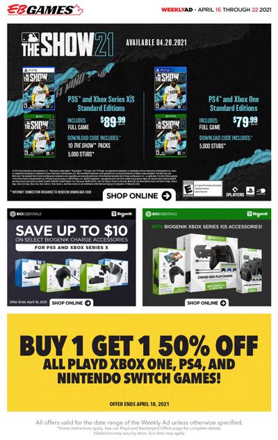 EB Games Flyer April 16 to 22