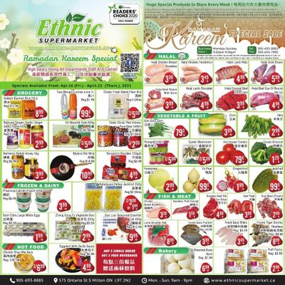 Ethnic Supermarket Flyer April 16 to 22