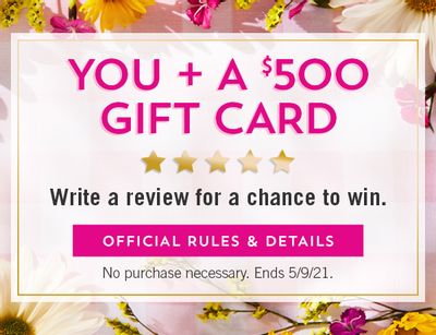 500 GIFT CARD GIVEAWAY! WRITE A REVIEW, NO PURCHASE NECESSARY!