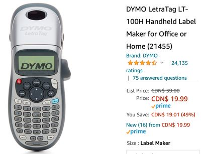 Amazon Canada Deals: Save 49% of Handheld Label Maker + 31% on Convertible Hand Truck and Dolly + More Offers