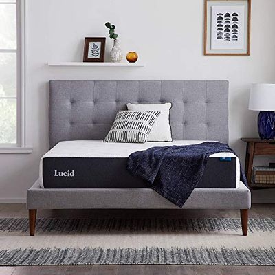 LUCID 10 Inch 2020 Gel Memory Foam Mattress - Medium Plush Feel - CertiPUR-US Certified - Hypoallergenic Bamboo Charcoal - Queen $313.1 (Reg $395.40)
