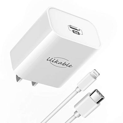 20W iPhone Fast Charger Mfi Certified - ilikable 20W iPhone Charger USB C Wall Plug with 6FT C to Lightning Cable, PD Lightning Charger for iPhone 12 Pro Max Mini SE 2020 11 Xs Max XR X 8 Plus ipad $24.99 (Reg $49.99)