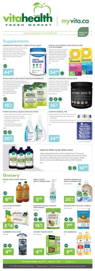 Vita Health Fresh Market Flyer April 16 to May 2