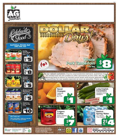 AG Foods Flyer April 18 to 24