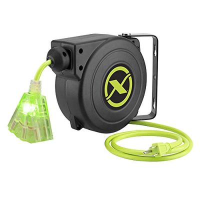 Flexzilla Retractable Extension 16/3 AWG 25' Electric Cord Reel, ZillaGreen, FZ8160253 $79.53 (Reg $89.76)