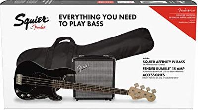 Squier Affinity PJ Bass Pack - Black On Sale for $249.97 (Save $50) at Best Buy Canada