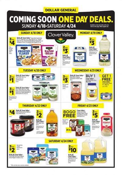Dollar General Weekly Ad Flyer April 18 to April 24
