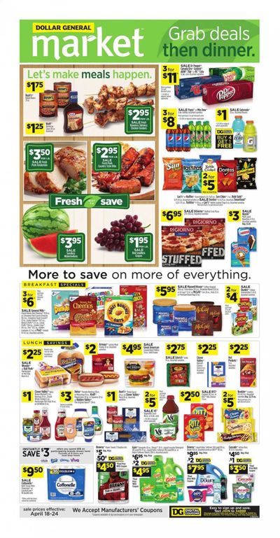 Dollar General (IN, OH) Weekly Ad Flyer April 18 to April 24