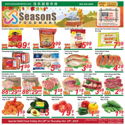 Seasons Food Mart (Brampton) Flyer October 18 to 24