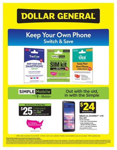 Dollar General Weekly Ad Flyer April 18 to April 24