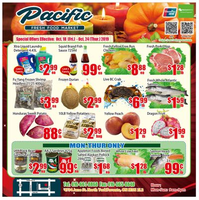 Pacific Fresh Food Market (North York) Flyer October 18 to 24