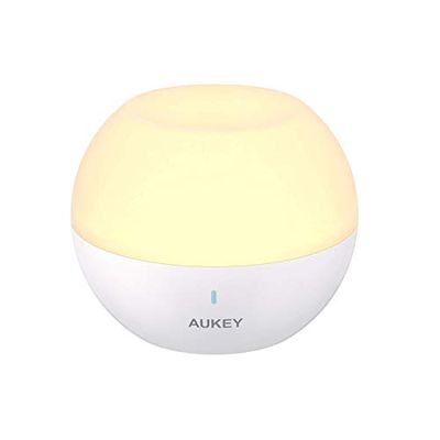 AUKEY Night Light, Touch Rechargeable Bedside Lamp, RGB Color-Changing & Dimmable White Light with IP65 Water-Resistant & Drop-Resistant Table Lamp (White) $25.49 (Reg $30.00)