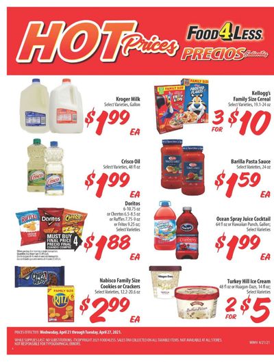 Food 4 Less (IL) Weekly Ad Flyer April 21 to April 27