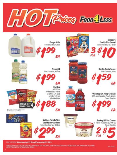 Food 4 Less (IN) Weekly Ad Flyer April 21 to April 27