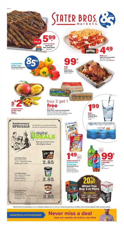 Stater Bros. Weekly Ad Flyer April 21 to April 27