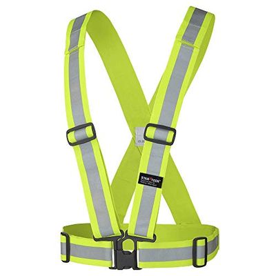 Pioneer Adjustable Tear-Away Lightweight Premium High Visibility Safety Vest Sash, Refelctive Stripe, Yellow-Green, V1040860-O/S $17.3 (Reg $21.57)