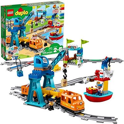 LEGO DUPLO Cargo Train 10875 Battery-Operated Building Blocks Set, Best Engineering and STEM Toy for Toddlers (105 Pieces) $127.5 (Reg $149.99)