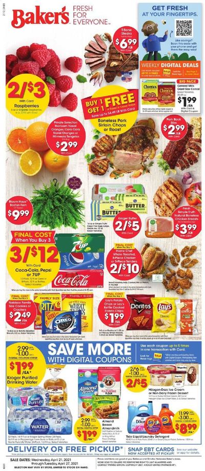 Baker's Weekly Ad Flyer April 21 to April 27