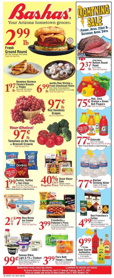 Bashas' Weekly Ad Flyer April 21 to April 27