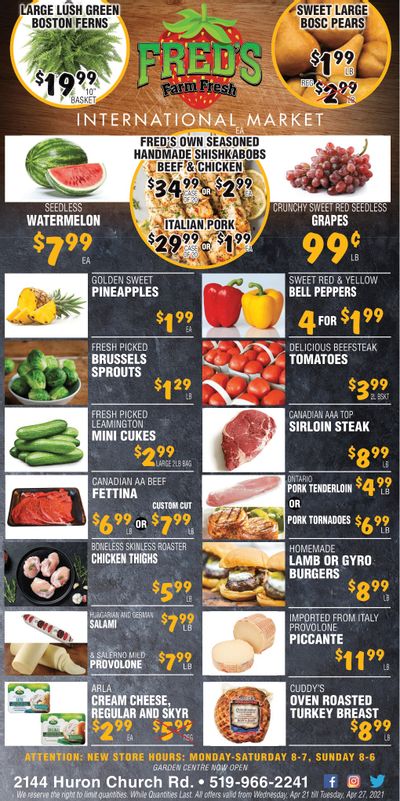 Fred's Farm Fresh Flyer April 21 to 27