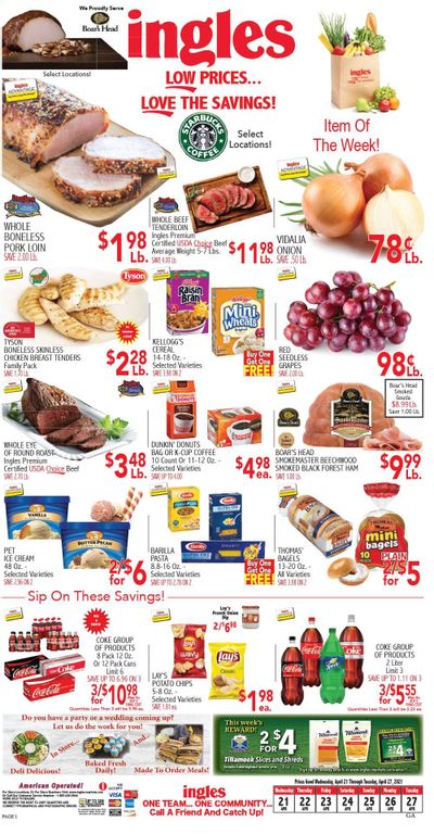 Ingles (AL, GA, NC, SC, TN, VA) Weekly Ad Flyer April 21 to April 27