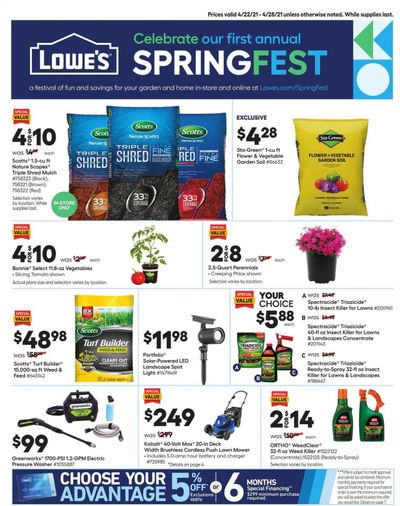 Lowe's Weekly Ad Flyer April 22 to April 28