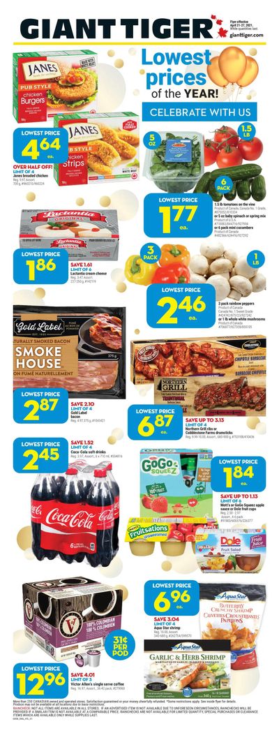 Giant Tiger (Atlantic) Flyer April 21 to 27