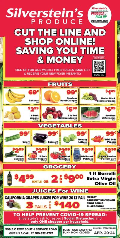 Silverstein's Produce Flyer April 20 to 24