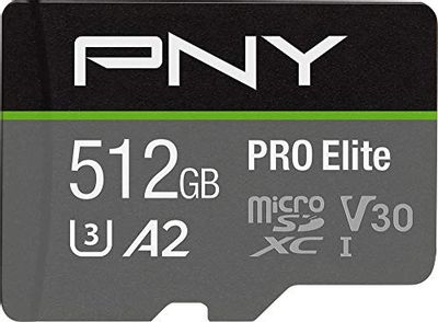 PNY U3 Pro Elite MicroSD Card - 512GB - (P-SDUX512U3100PRO-GE) $91.28 (Reg $110.47)