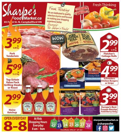 Sharpe's Food Market Flyer April 22 to 28