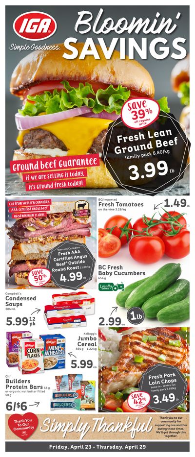 IGA Stores of BC Flyer April 23 to 29