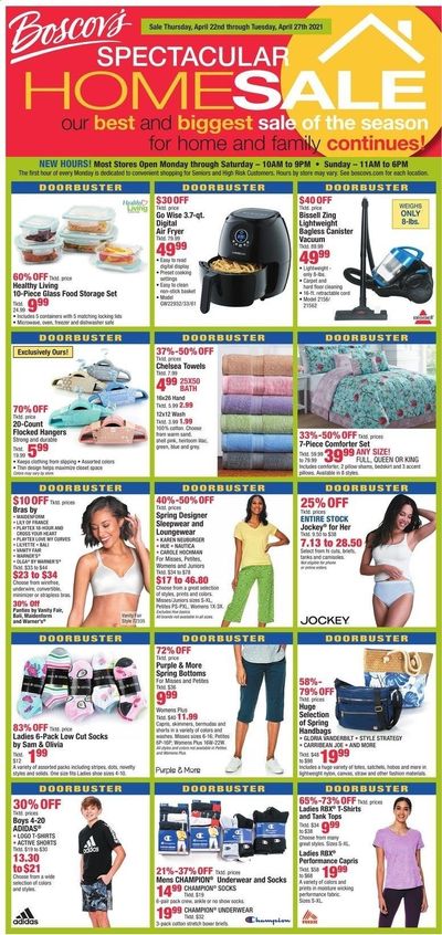 Boscov's Weekly Ad Flyer April 22 to April 27
