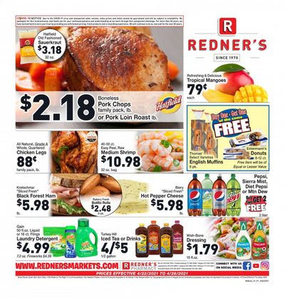 Redner's Markets Weekly Ad Flyer April 22 to April 28