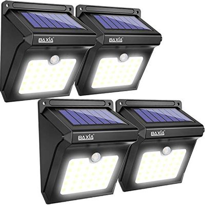 Solar Lights Outdoor,Solar Motion Lights 400LM,BAXIA TECHNOLOGY Waterproof Wireless Bright 28 LED Motion Sensor Security Light for Outdoor Gate, Door, Wall,Driveway, Garden, Patio, Yard (4 Packs) $45.99 (Reg $50.99)