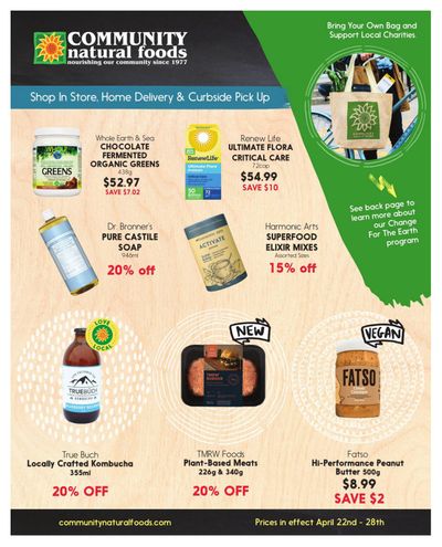 Community Natural Foods Flyer April 22 to 28