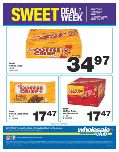 Wholesale Club Sweet Deal of the Week Flyer April 22 to 28