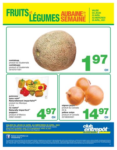 Wholesale Club (QC) Produce Deal of the Week Flyer April 22 to 28
