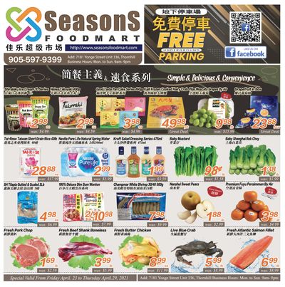Seasons Food Mart (Thornhill) Flyer April 23 to 29