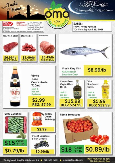 Oma Fresh Foods Flyer April 23 to 29