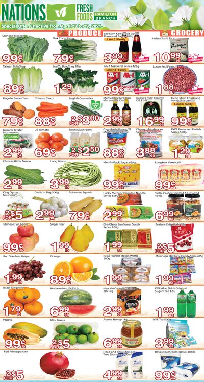Nations Fresh Foods (Hamilton) Flyer April 23 to 29