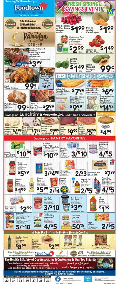 Foodtown (NJ, NY, PA) Weekly Ad Flyer April 23 to April 29