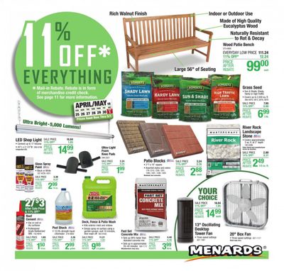 Menards Weekly Ad Flyer April 25 to May 1