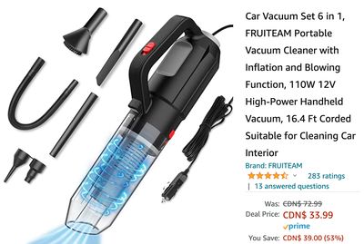 Amazon Canada Deals: Save 53% on Car Vacuum Set + 26% on Ninja Foodi Smart XL 6-in-1 Indoor Grill + More Offers