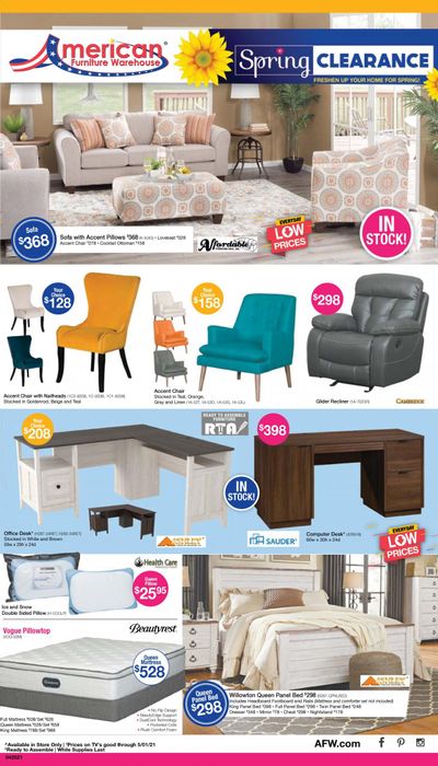 American Furniture Warehouse Weekly Ad Flyer April 25 to May 1