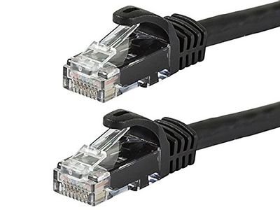 Monoprice Flexboot Cat6 Ethernet Patch Cable - Network Internet Cord - RJ45, Stranded, 550Mhz, UTP, Pure Bare Copper Wire, 24AWG, 25ft, Black $11.1 (Reg $17.00)