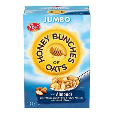 Post Honey Bunches Of Oat Almond Cereal, Jumbo size, 1.2 Kg $5.77 (Reg $10.53)