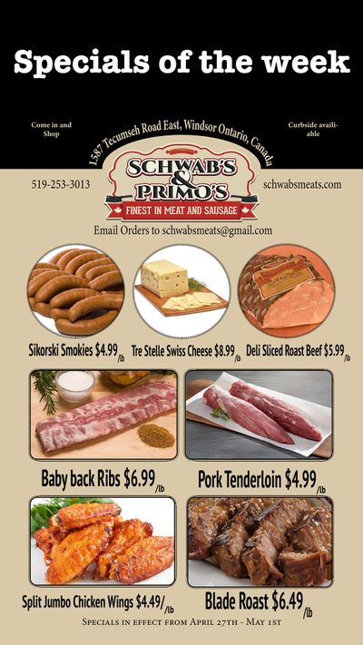 Schwab's & Primo's Flyer April 27 to May 1