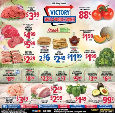 Victory Meat Market Flyer April 27 to May 1